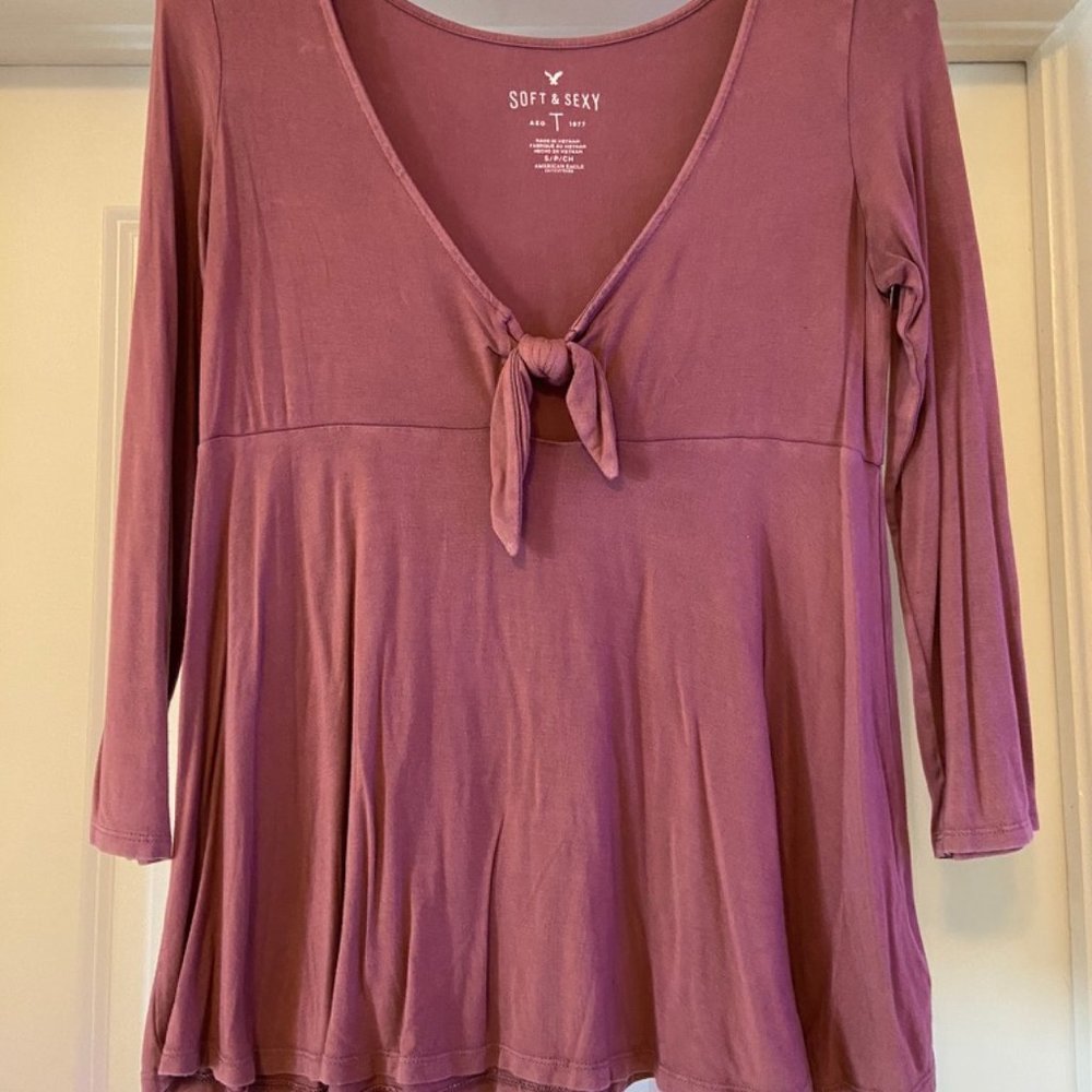American Eagle Soft and Sexy 3/4 Sleeve T-Shirt
